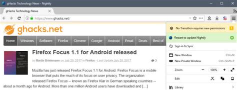 Firefoxs New Webextensions Permissions Update System Ghacks Tech News