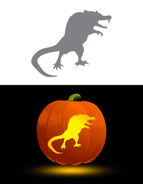 Printable Creepy Rat Pumpkin Stencil