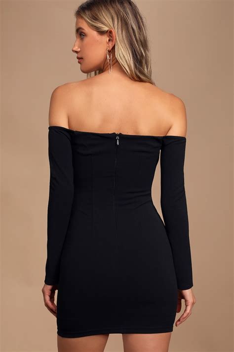 Sexy Long Sleeve Bodycon Dress Off The Shoulder Dress Lulus