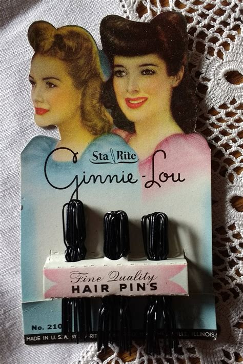 1940s Ginnie Lou Sta Rite Fine Quality Hair Pins Size 1 34 Etsy