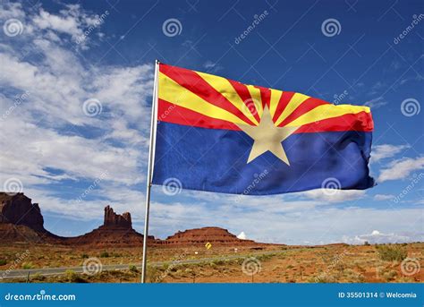 Arizona Flag On Wind Stock Images Image 35501314