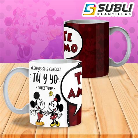 Plantillas Para Sublimar Tazas De Mickey Y Minnie Amor