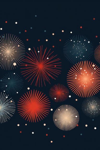 Premium Photo New Years Illustration With Fireworks Generative Ai