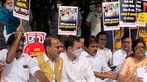 Rahul Gandhi Demands Rollback In Prices Of Fuel Leads Protest Against