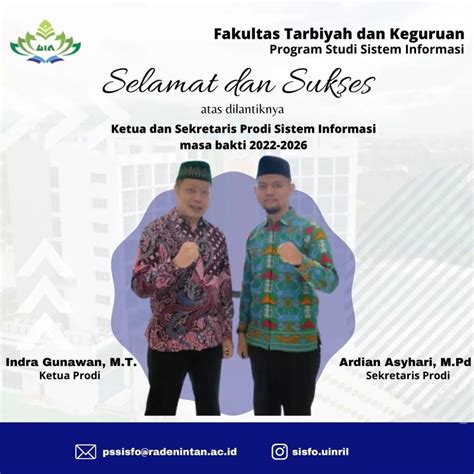 Selamat Dan Sukses Atas Dilantiknya Bapak Indra Gunawan M T Sebagai