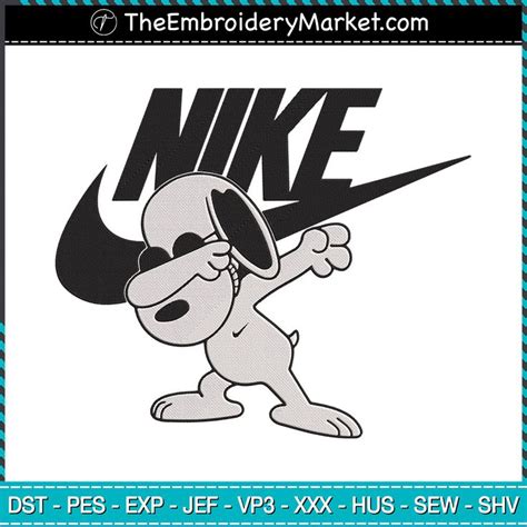 Snoopy Dab Embroidery Designs File Nike Snoopy Machine Embroidery