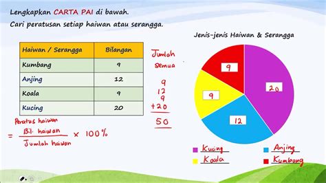 Mengira Peratusan Dalam Carta Pai Matematik Tahun 4 5 6 YouTube