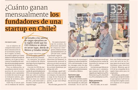 Cuánto ganan mensualmente los fundadores de una startup en Chile