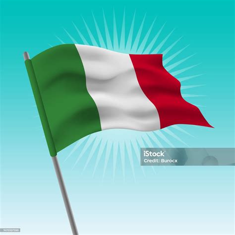 Waving Italian Flag Stock Illustration - Download Image Now - Color ...