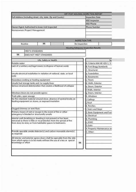 Plumbing Inspection Report Template It Keeps An Carefully Record For