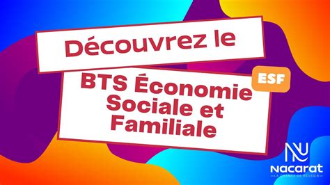 Le Bts Conomie Sociale Et Familiale Esf Chez Nacarat Formations