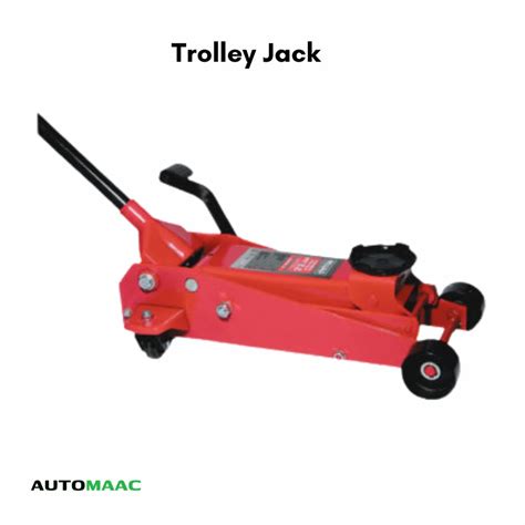 Mild Steel 3 Ton Hydraulic Trolley Jack For Automobile Industry At