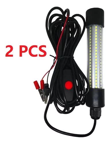 2pcs 12v Led Luces De Pesca Sumergibles Bajo El Agua Calamar Meses