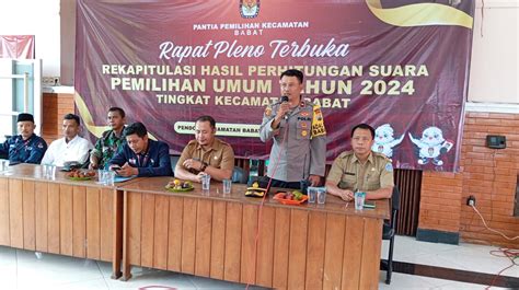 Kapolsek Babat Bersama Muspika Menghadiri Rapat Pleno Terbuka