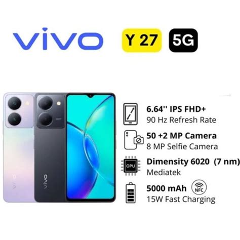 Jual Vivo Y27 5G Ram 6gb 128gb Dan Y27 4G Garansi Resmi 1 Tahun