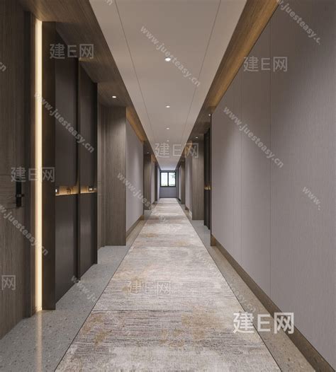 现代酒店过道3d模型下载 Id109072566 建e网3d模型