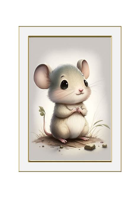 Cute Mouse Cartoon Printable Digital Art, Wall Art, Child Decor Instant ...