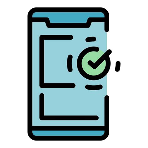 Vector De Contorno Del Icono De La Boleta De Votación Para Teléfonos