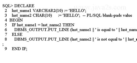 Oracle PL SQL Tutorial PL SQL CHAR VARCHAR2