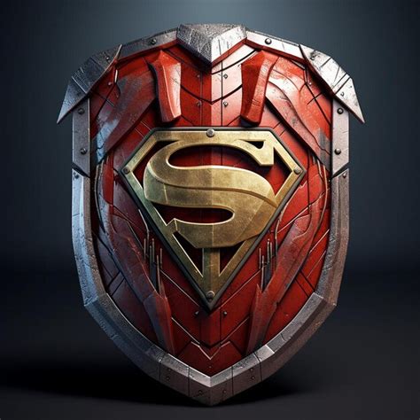 Premium AI Image | a shield with a superman logo on it