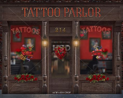 Tattoo Parlor Valentine's Day Photo Backdrop | Bad to the Bone