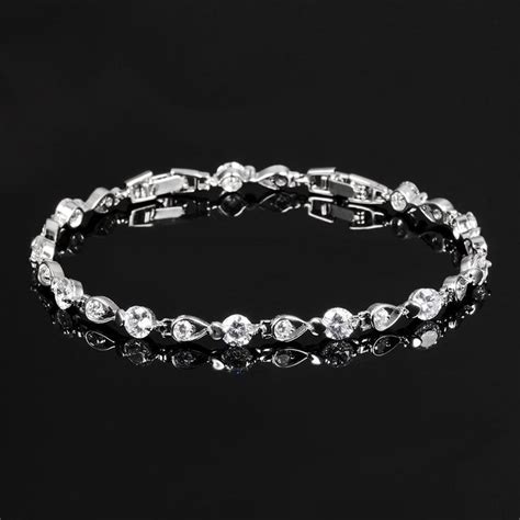 Stainless Steel Swarovski Elements Cubic Zirconia Bracelet With