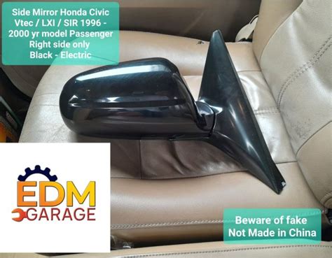 Side Mirror Honda Civic Vtec Lxi Sir 1996 2000 Yr Model Passenger Right Side Only Black