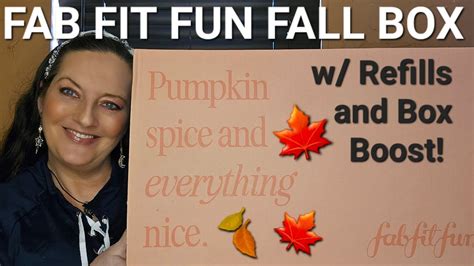 Fabfitfun Fall Box W Refills And Boost Did We Choose Any Of The