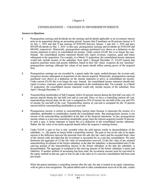 Beams Aa E Sm Solman Chapter Consolidations Changes In