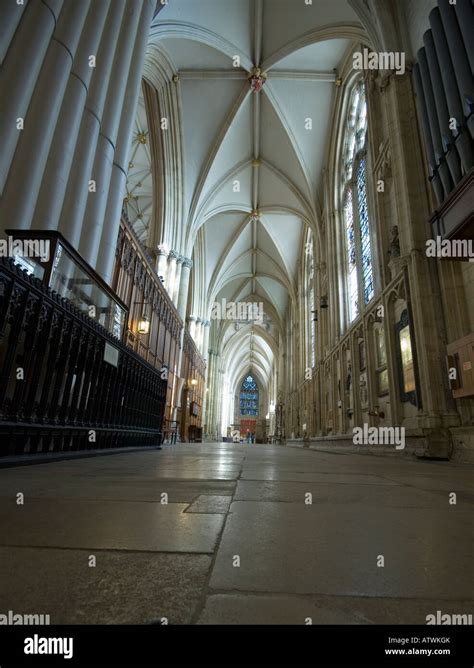 York Minster Inside Stock Photo Alamy