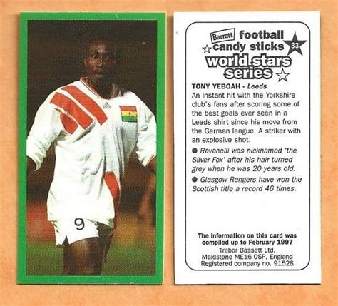 Leeds United Tony Yeboah 33 BWS