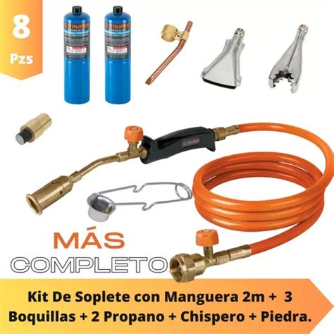 Kit Soplete Manguera Propano Boquillas Chispero