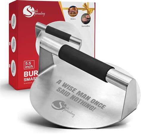 Amazon Simple Preading Smash Burger Press Stainless Steel