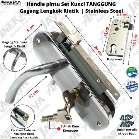 Jual Handle Set Kunci 20 Cm Body Ongkel Kunci Pintu Ukuran Tanggung