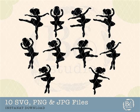 Ballerina Svg Bundle Ballerina Silhouette Ballet Svg Cute Girl Dancing Svg Ballerina Cut