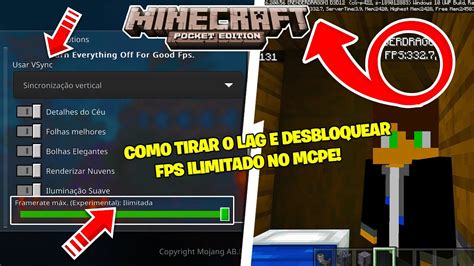 COMO TIRAR O LAG DO MINECRAFT PE 1 16 100 OFICIAL E BETA SAIU COMO