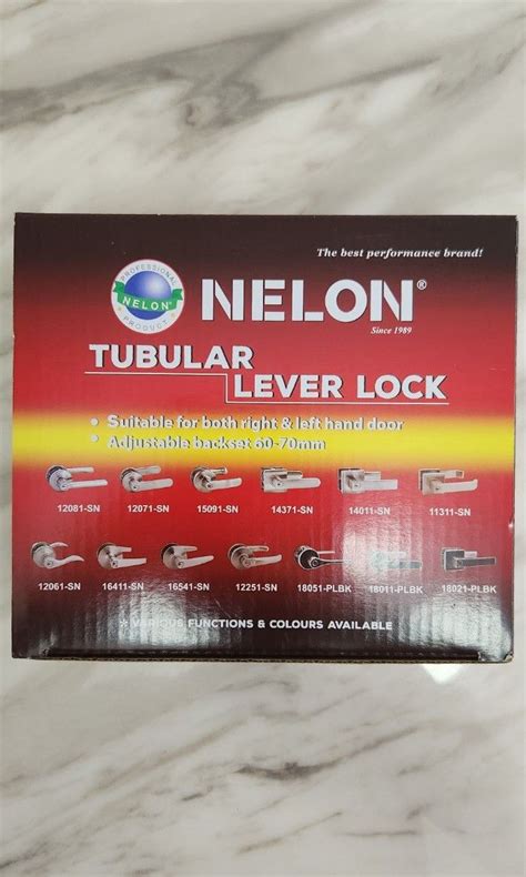 NELON Door Tubular Lever Lock 16541 Silver Furniture Home Living