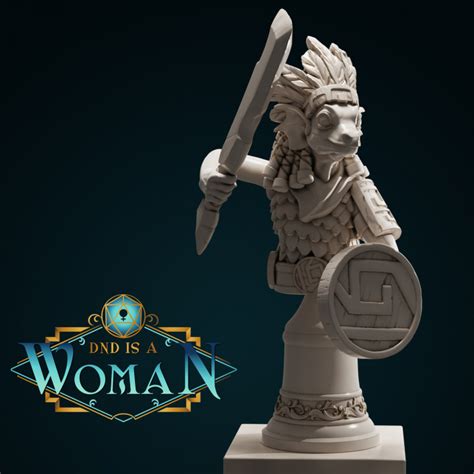 3D Printable Lizardfolk Paladin - Sershaea - Bust by DnD is a Woman