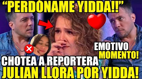 JULIAN ZUCCHI LLOR4 x YIDDA ESLAVA PERDÓN AMOR CHOTEA A REPORTERA DE