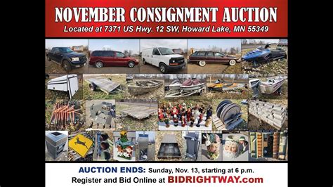 Howard Lake MN November Consignment Auction Ends 11 13 At 6pm