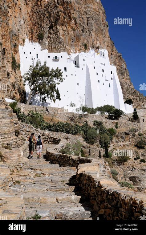 Panagia hozoviotissa amorgos monastery hi-res stock photography and ...