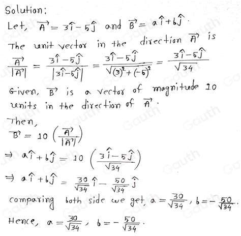 Solved Ai Bj Is A Vector Of Magnitude 10 Units In The Direction Of 3i