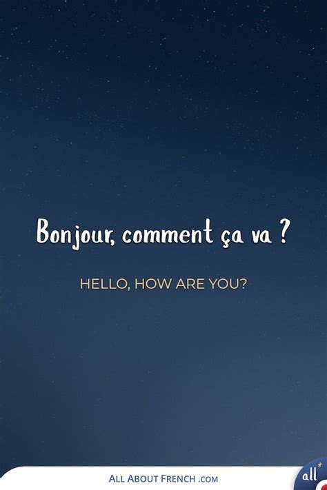 Bonjour Comment ça Va Meaning And Audio Pronunciation Basic French