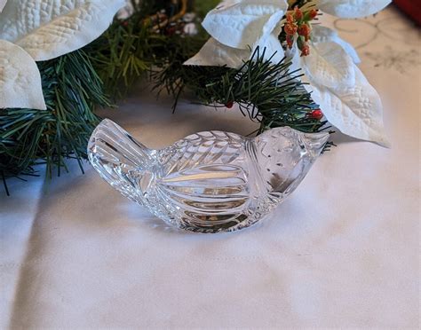 Waterford Crystal Bird Wren Sparrow Figurine Paperweight Etsy