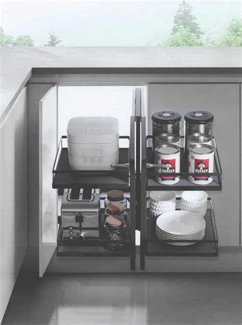 stainless steel modern universal magic corner cabinet  set