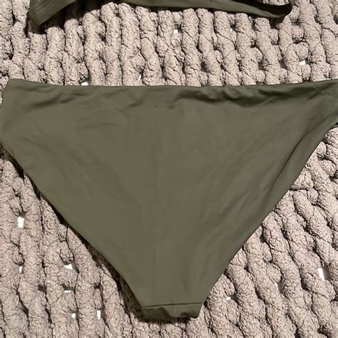 Dippin Daisys Swimwear Bikini Set Dark Olive Green Gem