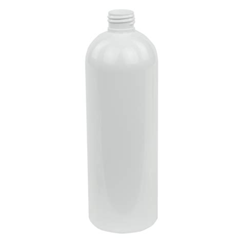 16 Oz White PET Cosmo Round Bottle With 24 410 Neck Cap Sold