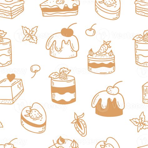 Linear Seamless Pattern With Sweets 11791809 Png