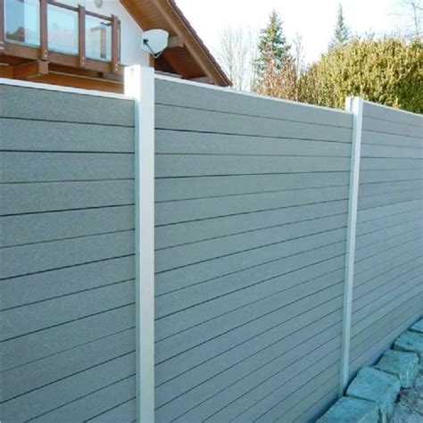 Waterproof Windproof Anti Fade Easy Install WPC Fence Panel Aluminum