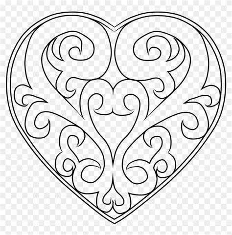 Filigree Drawing At Getdrawings - Heart Locket Drawing, HD Png Download ...